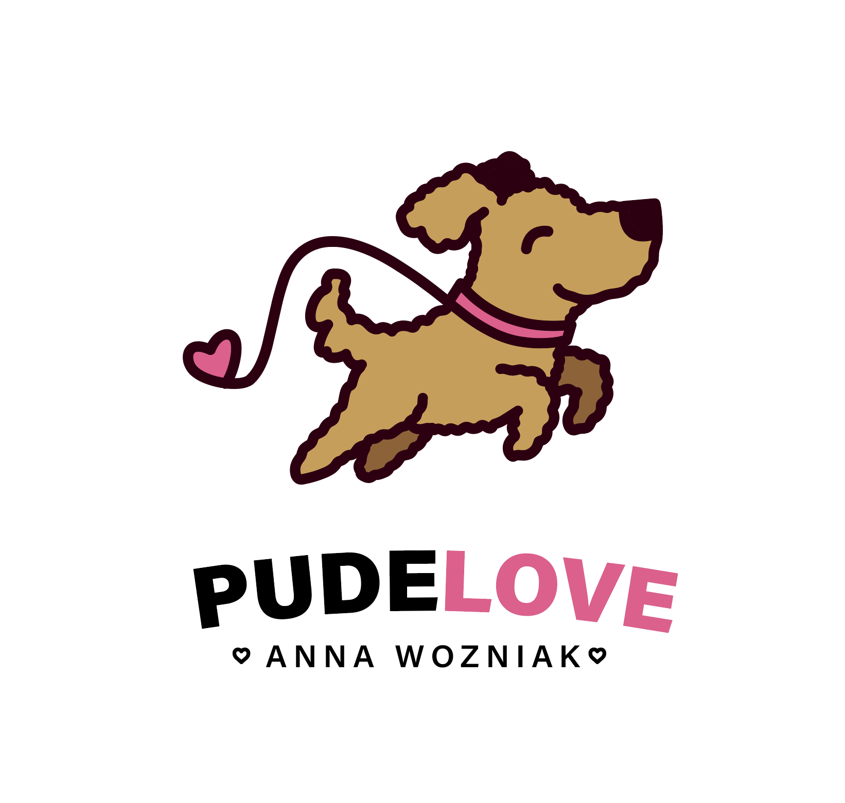 PUDELOVE — logo brown